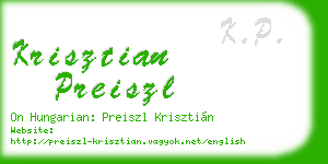 krisztian preiszl business card